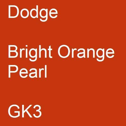 Dodge, Bright Orange Pearl, GK3.